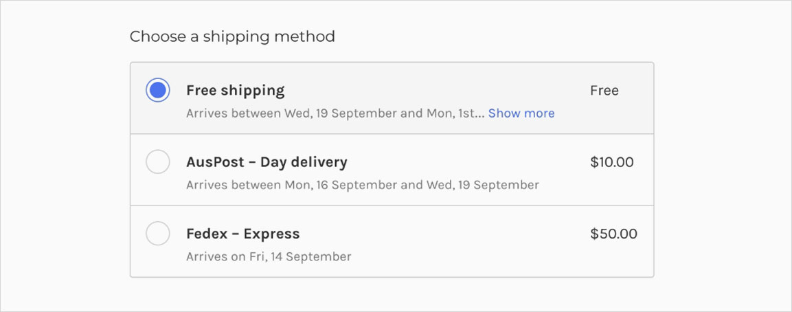 Multiple-Shipping-Options