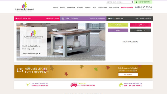 Website desktop layout