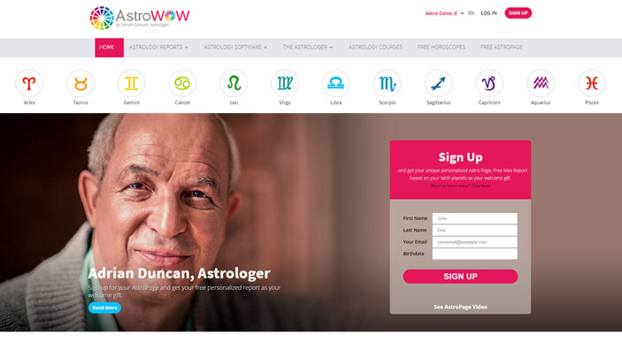 Website desktop layout