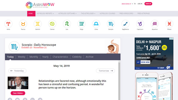 Website desktop layout