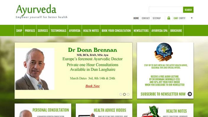 Website desktop layout