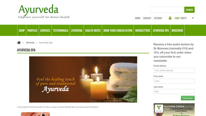 Website desktop layout