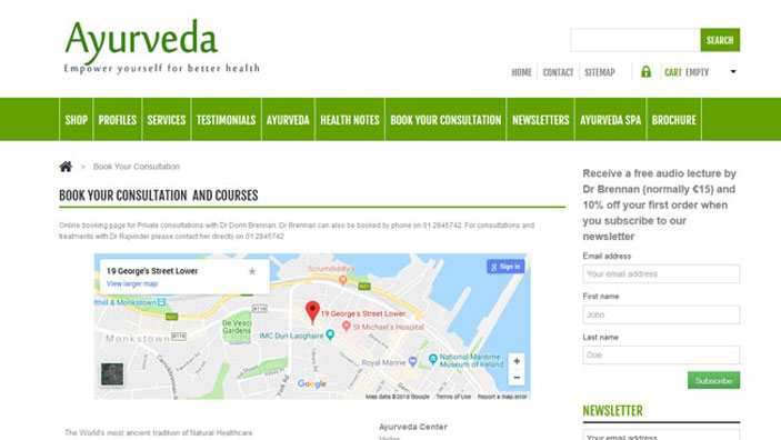 Website desktop layout