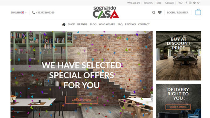 Website desktop layout