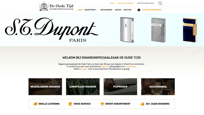 Website desktop layout