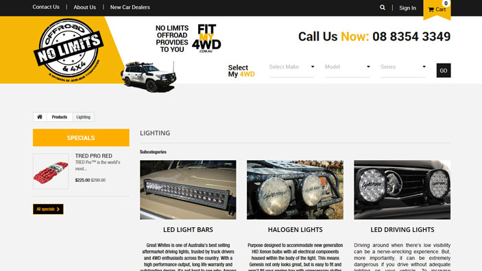 Website desktop layout