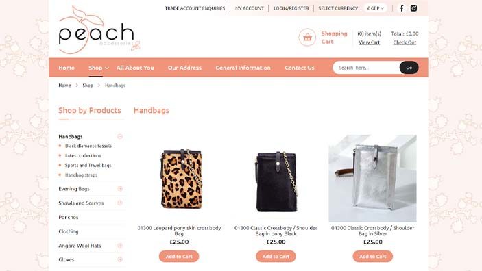 Website desktop layout