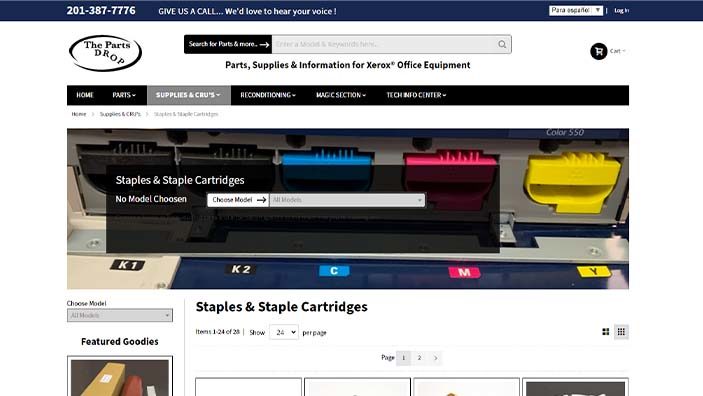 Website desktop layout
