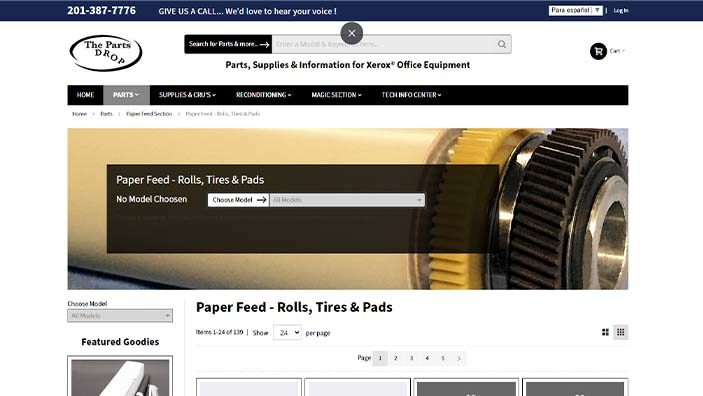 Website desktop layout