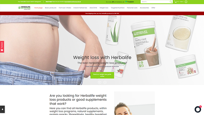 Website desktop layout