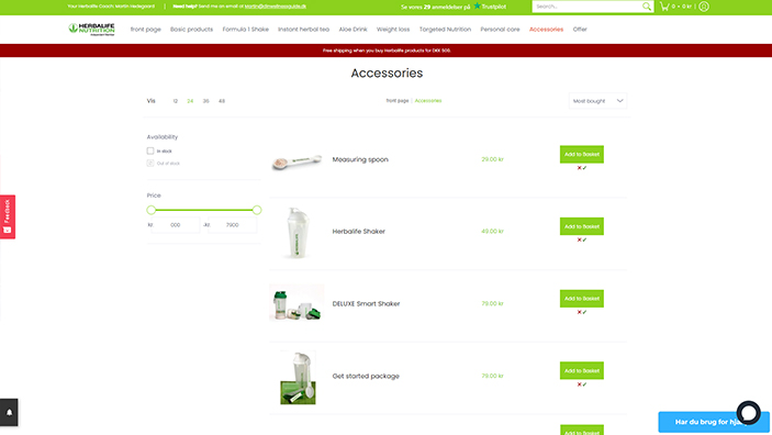 Website desktop layout