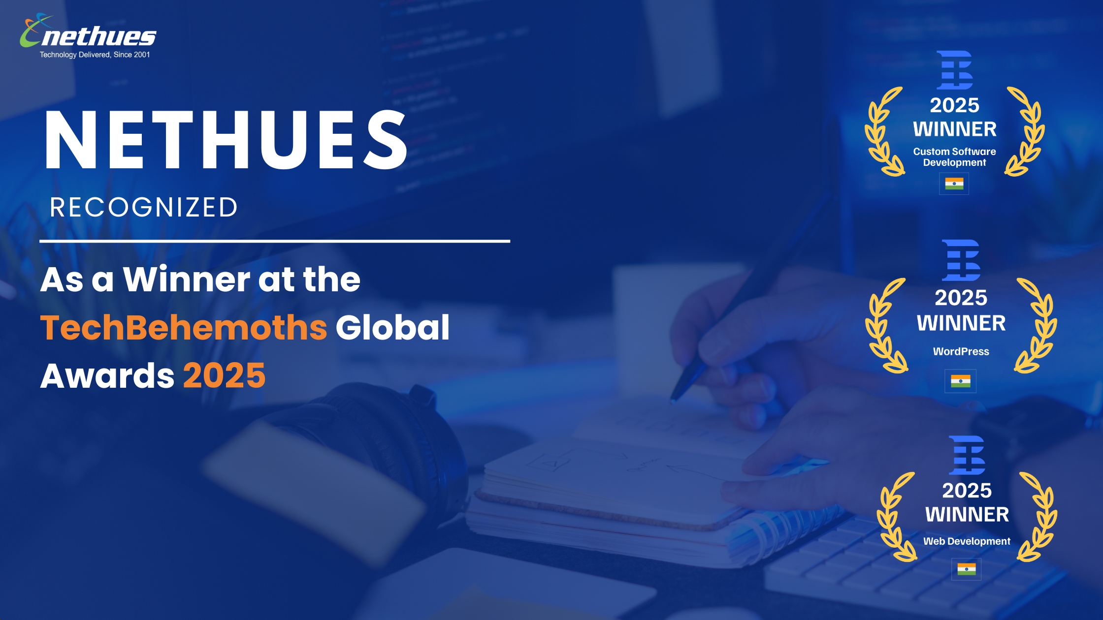 Nethues Technologies Recognized as a Winner at the TechBehemoths Global Awards 2025