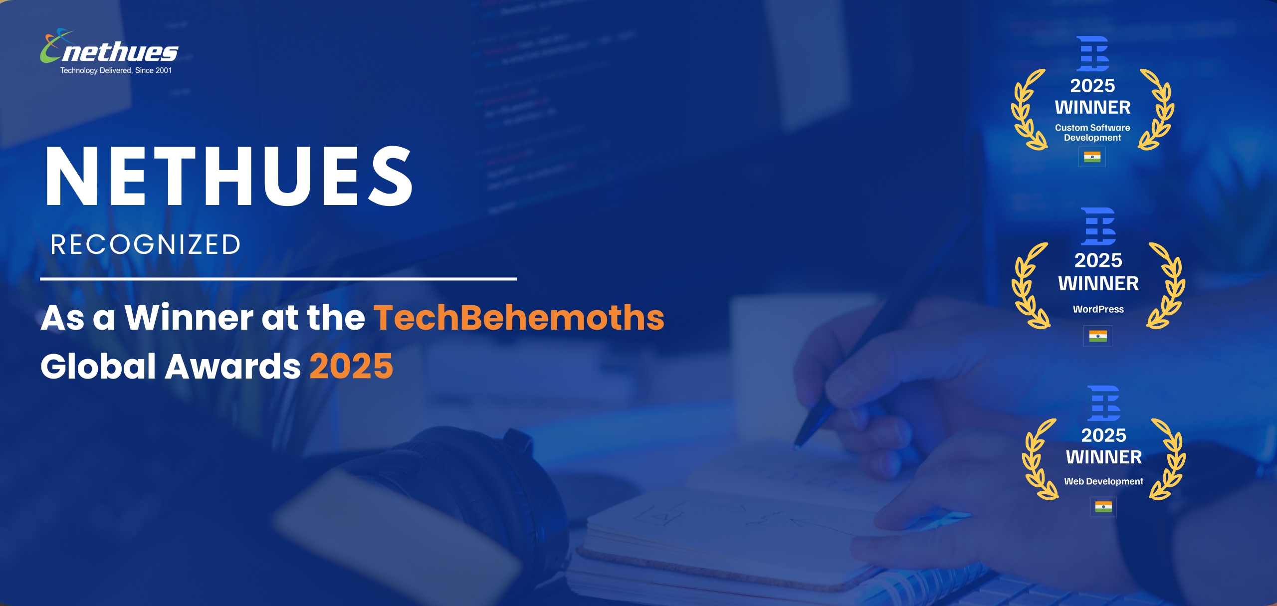 Nethues Technologies Recognized as a Winner at the TechBehemoths Global Awards 2025